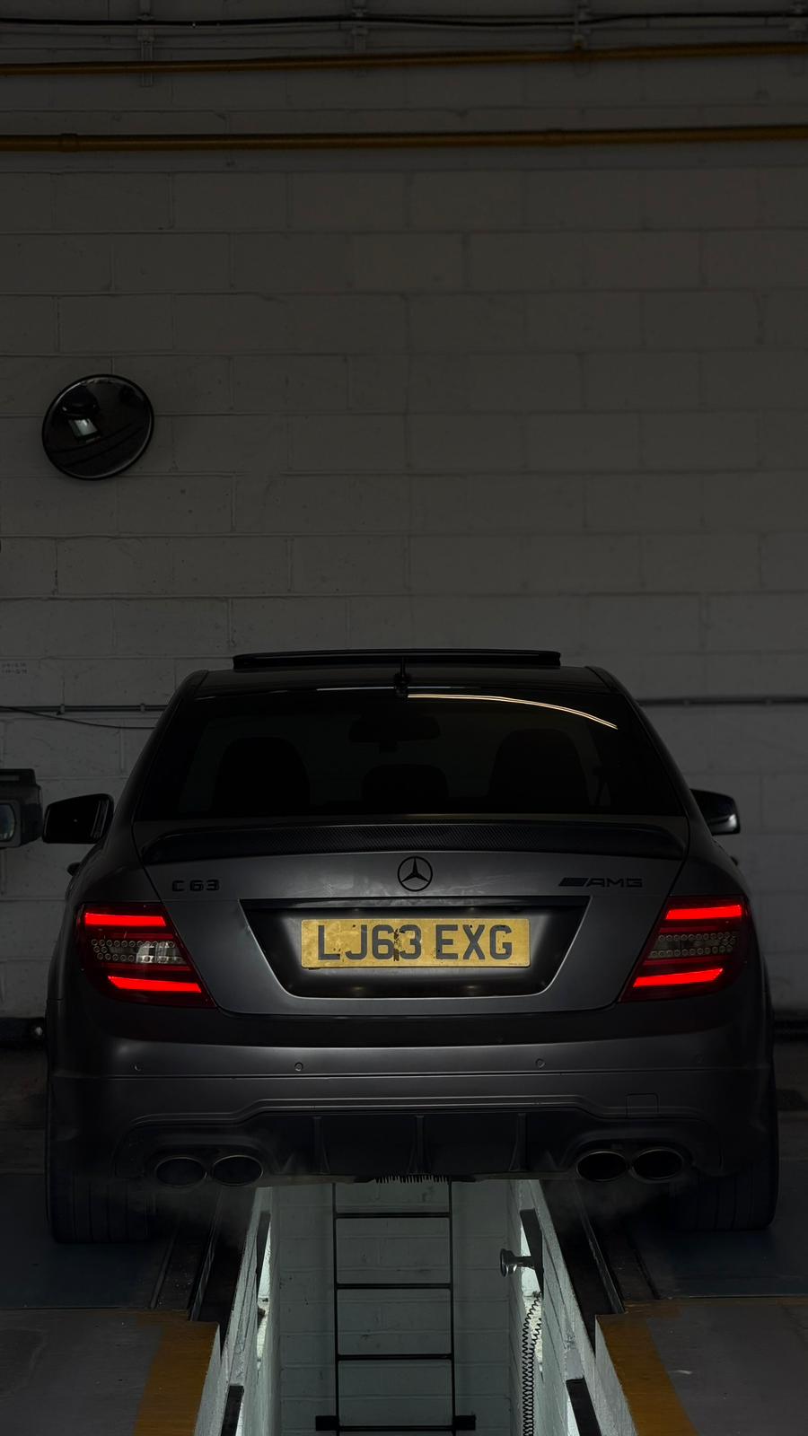 Mercedes C63 AMG on the MOT bay