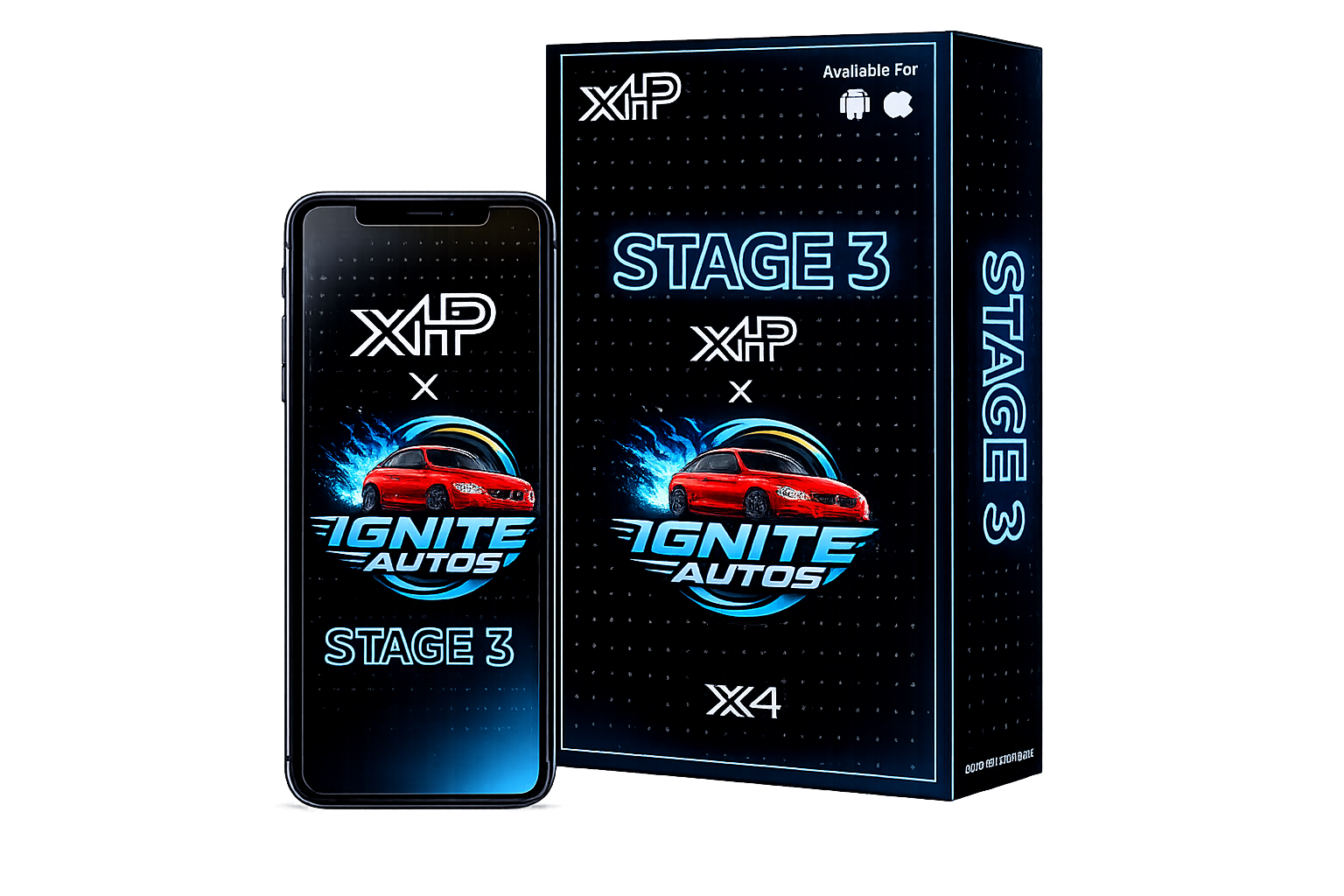 xHP × Ignite Autos Stage 3 — branded product art